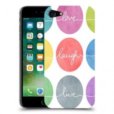 אהבה צחוק חיים כיסוי מגן קשיח מעוצב ל Apple iPhone 7 יחידה אחת סקרין מובייל