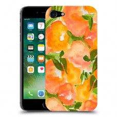 אפרסקים כתומים כיסוי מגן קשיח מעוצב ל Apple iPhone 7 יחידה אחת סקרין מובייל
