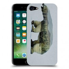 דוב לבן כיסוי מגן קשיח מעוצב ל Apple iPhone 7 יחידה אחת סקרין מובייל