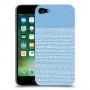 נקודות לבנות בכחול כיסוי מגן קשיח מעוצב ל Apple iPhone 7 יחידה אחת סקרין מובייל