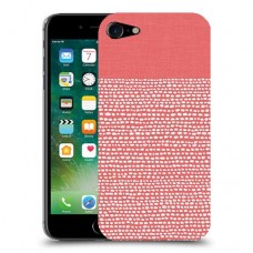 נקודות לבנות בורוד כיסוי מגן קשיח מעוצב ל Apple iPhone 7 יחידה אחת סקרין מובייל
