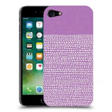 נקודות לבנות בסגול כיסוי מגן קשיח מעוצב ל Apple iPhone 7 יחידה אחת סקרין מובייל