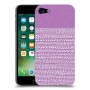 נקודות לבנות בסגול כיסוי מגן קשיח מעוצב ל Apple iPhone 7 יחידה אחת סקרין מובייל