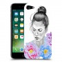 אישה בפרחים כיסוי מגן קשיח מעוצב ל Apple iPhone 7 יחידה אחת סקרין מובייל