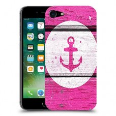 עוגן ורוד מעץ כיסוי מגן קשיח מעוצב ל Apple iPhone 7 יחידה אחת סקרין מובייל