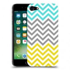 שורות צהובות-ירוקות כיסוי מגן קשיח מעוצב ל Apple iPhone 7 יחידה אחת סקרין מובייל