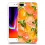 אפרסקים כתומים כיסוי מגן קשיח מעוצב ל Apple iPhone 8 Plus יחידה אחת סקרין מובייל