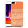 נקודות לבנות בכתום כיסוי מגן קשיח מעוצב ל Apple iPhone 8 Plus יחידה אחת סקרין מובייל