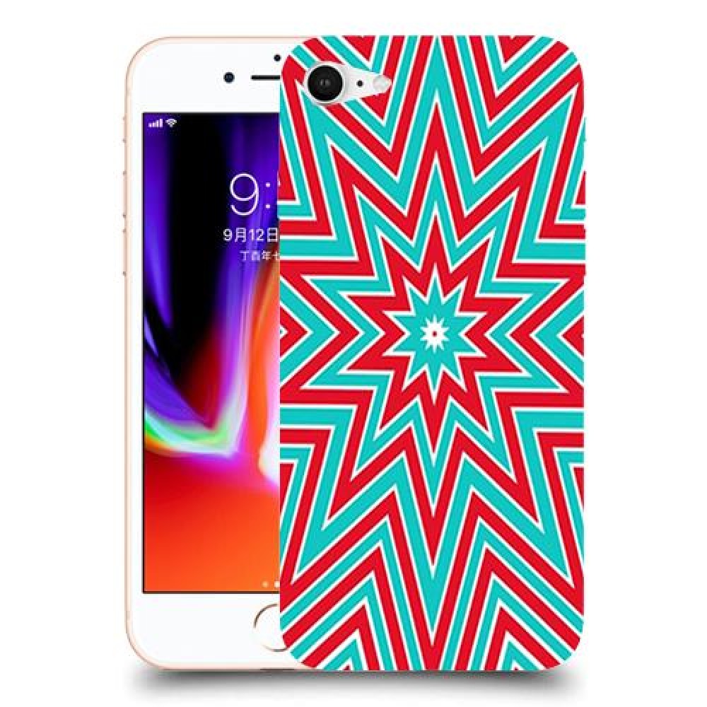 צבעי שלג כיסוי מגן קשיח מעוצב ל Apple iPhone 8 יחידה אחת סקרין מובייל