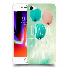 עד הירח ובחזרה כיסוי מגן קשיח מעוצב ל Apple iPhone 8 יחידה אחת סקרין מובייל