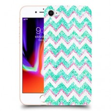 גיאומטריה טורקיז כיסוי מגן קשיח מעוצב ל Apple iPhone 8 יחידה אחת סקרין מובייל