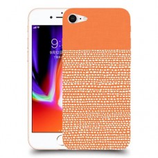נקודות לבנות בכתום כיסוי מגן קשיח מעוצב ל Apple iPhone 8 יחידה אחת סקרין מובייל
