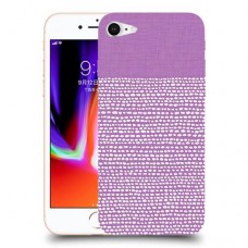 נקודות לבנות בסגול כיסוי מגן קשיח מעוצב ל Apple iPhone 8 יחידה אחת סקרין מובייל