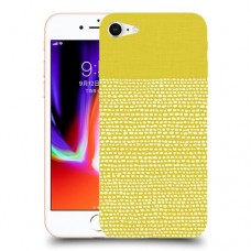 נקודות לבנות בצהוב כיסוי מגן קשיח מעוצב ל Apple iPhone 8 יחידה אחת סקרין מובייל