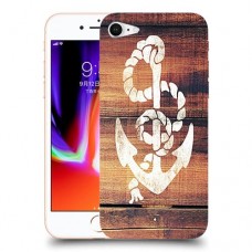 עוגן מעץ כיסוי מגן קשיח מעוצב ל Apple iPhone 8 יחידה אחת סקרין מובייל