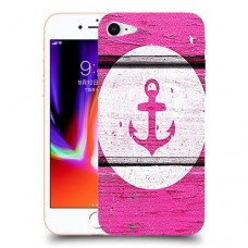 עוגן ורוד מעץ כיסוי מגן קשיח מעוצב ל Apple iPhone 8 יחידה אחת סקרין מובייל