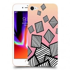 זאברה ריבועים כיסוי מגן קשיח מעוצב ל Apple iPhone 8 יחידה אחת סקרין מובייל