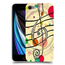 מוסיקה היא החיים שלי כיסוי מגן קשיח מעוצב ל Apple iPhone SE (2020) יחידה אחת סקרין מובייל