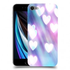 לבבות מעורפלים בכחול כיסוי מגן קשיח מעוצב ל Apple iPhone SE (2020) יחידה אחת סקרין מובייל