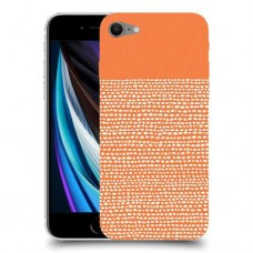 נקודות לבנות בכתום כיסוי מגן קשיח מעוצב ל Apple iPhone SE (2020) יחידה אחת סקרין מובייל