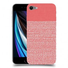 נקודות לבנות בורוד כיסוי מגן קשיח מעוצב ל Apple iPhone SE (2020) יחידה אחת סקרין מובייל
