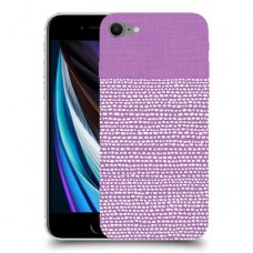 נקודות לבנות בסגול כיסוי מגן קשיח מעוצב ל Apple iPhone SE (2020) יחידה אחת סקרין מובייל