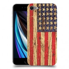 עץ ארצות הברית כיסוי מגן קשיח מעוצב ל Apple iPhone SE (2020) יחידה אחת סקרין מובייל
