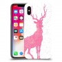 צבי ורוד כיסוי מגן קשיח מעוצב ל Apple iPhone X יחידה אחת סקרין מובייל
