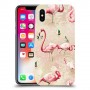 פלמינגו ורוד כיסוי מגן קשיח מעוצב ל Apple iPhone X יחידה אחת סקרין מובייל