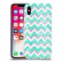 גיאומטריה טורקיז כיסוי מגן קשיח מעוצב ל Apple iPhone X יחידה אחת סקרין מובייל