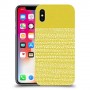 נקודות לבנות בצהוב כיסוי מגן קשיח מעוצב ל Apple iPhone X יחידה אחת סקרין מובייל