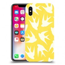 צהוב ציפור החיים כיסוי מגן קשיח מעוצב ל Apple iPhone X יחידה אחת סקרין מובייל