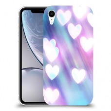 לבבות מעורפלים בכחול כיסוי מגן קשיח מעוצב ל Apple iPhone XR יחידה אחת סקרין מובייל