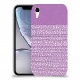נקודות לבנות בסגול כיסוי מגן קשיח מעוצב ל Apple iPhone XR יחידה אחת סקרין מובייל