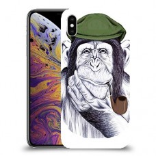 חשיבה קוף כיסוי מגן קשיח מעוצב ל Apple iPhone XS Max יחידה אחת סקרין מובייל