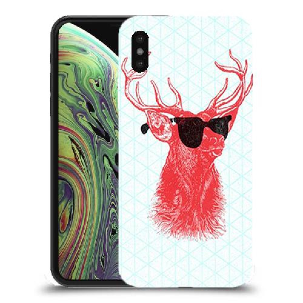 אדג אדום במשקפיים כיסוי מגן קשיח מעוצב ל Apple iPhone XS יחידה אחת סקרין מובייל