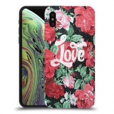 רוז אהבה כיסוי מגן קשיח מעוצב ל Apple iPhone XS יחידה אחת סקרין מובייל