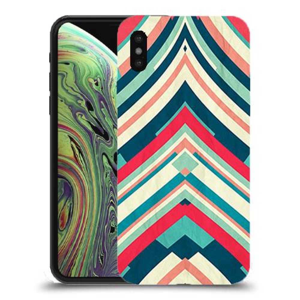 פסים בצבע כיסוי מגן קשיח מעוצב ל Apple iPhone XS יחידה אחת סקרין מובייל