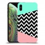 פסים במנטה ורוד כיסוי מגן קשיח מעוצב ל Apple iPhone XS יחידה אחת סקרין מובייל