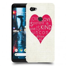 אהבה היא אדיבה כיסוי מגן קשיח מעוצב ל Google Pixel 2 XL יחידה אחת סקרין מובייל