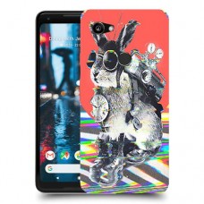 ארנבון מוזר כיסוי מגן קשיח מעוצב ל Google Pixel 2 XL יחידה אחת סקרין מובייל