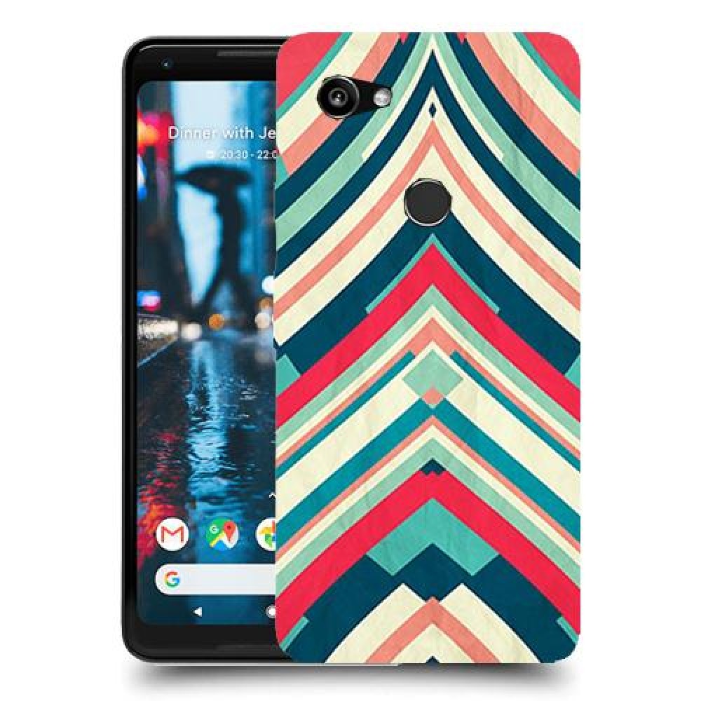 פסים בצבע כיסוי מגן קשיח מעוצב ל Google Pixel 2 XL יחידה אחת סקרין מובייל