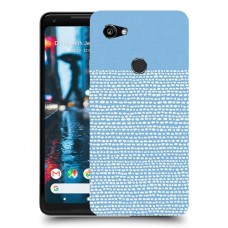 נקודות לבנות בכחול כיסוי מגן קשיח מעוצב ל Google Pixel 2 XL יחידה אחת סקרין מובייל
