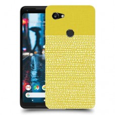 נקודות לבנות בצהוב כיסוי מגן קשיח מעוצב ל Google Pixel 2 XL יחידה אחת סקרין מובייל
