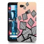 זאברה ריבועים כיסוי מגן קשיח מעוצב ל Google Pixel 2 XL יחידה אחת סקרין מובייל