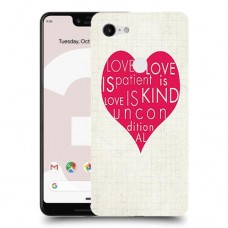 אהבה היא אדיבה כיסוי מגן קשיח מעוצב ל Google Pixel 3 XL יחידה אחת סקרין מובייל