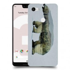 דוב לבן כיסוי מגן קשיח מעוצב ל Google Pixel 3 XL יחידה אחת סקרין מובייל