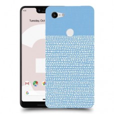 נקודות לבנות בכחול כיסוי מגן קשיח מעוצב ל Google Pixel 3 XL יחידה אחת סקרין מובייל