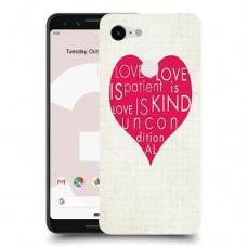 אהבה היא אדיבה כיסוי מגן קשיח מעוצב ל Google Pixel 3 יחידה אחת סקרין מובייל