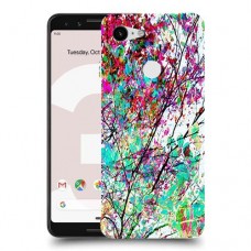 באביב בסגול כיסוי מגן קשיח מעוצב ל Google Pixel 3 יחידה אחת סקרין מובייל